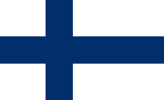 The flag of Finland has a white field with a large blue cross that extend to the edges of the field. The vertical part of this cross is offset towards the hoist side.